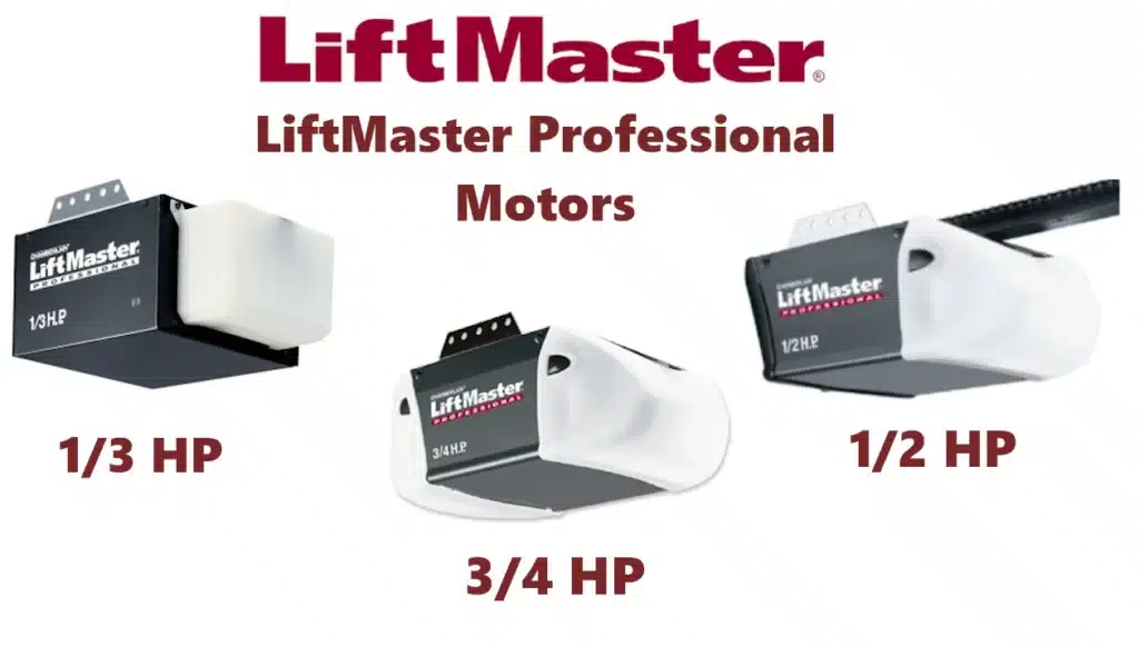 LiftMaster Professional Motors :1/3 HP vs.1/2 HP vs.3/4 HP