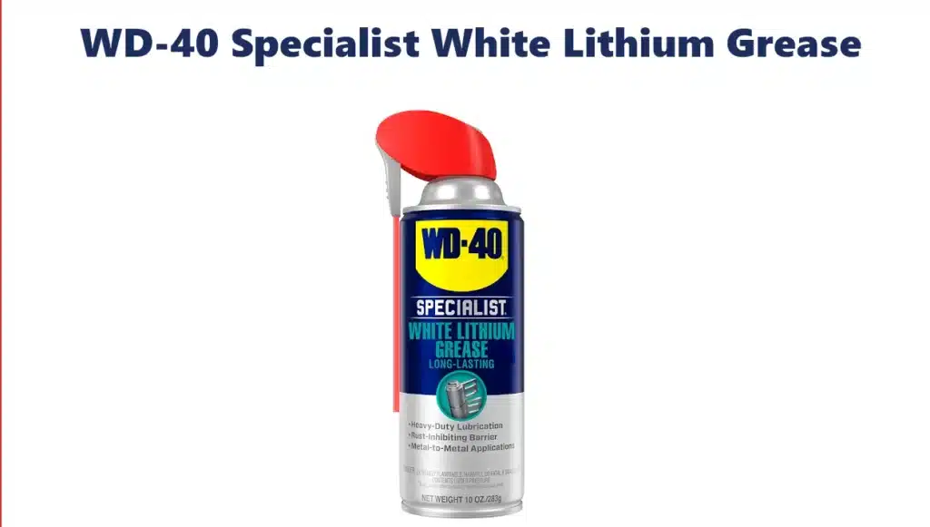 WD-40 Specialist White Lithium Grease – Best Garage Door Lubricant Spray for Metal Parts