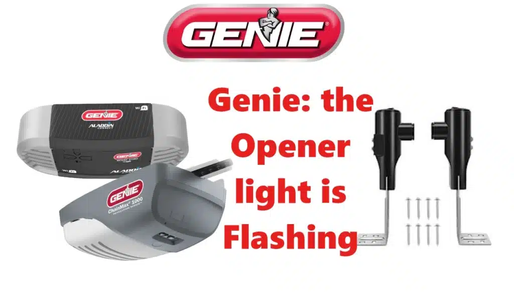 Genie: the opener light is flashing and the door will not close Genie: the opener light is flashing and the door will not close
