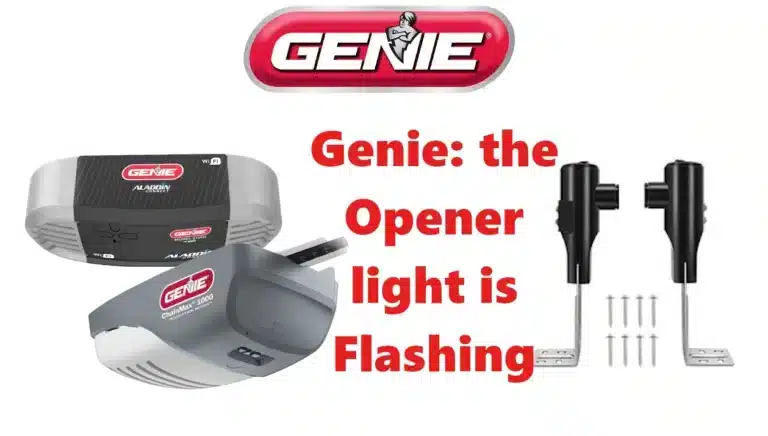 Genie: the opener light is flashing and the door will not close Genie: the opener light is flashing and the door will not close