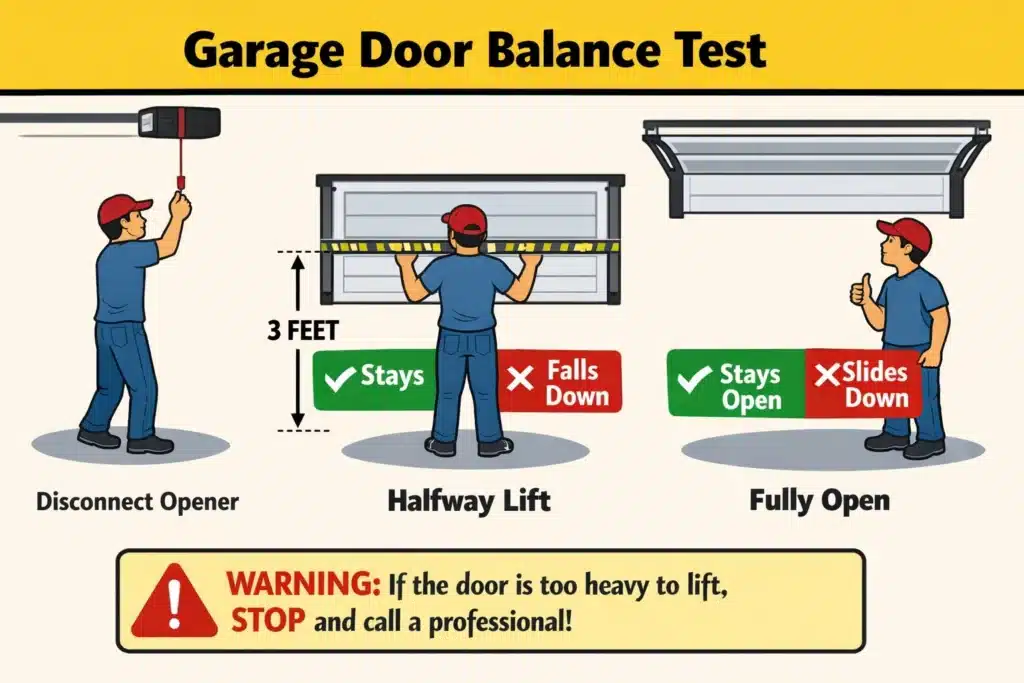 Garage Door Balance Test How to Perform a Garage Door Balance Test