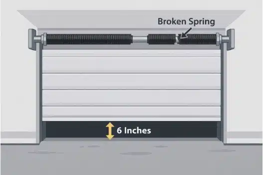 garage door stuck opening only a few inches from the ground garage door stuck opening only a few inches from the ground